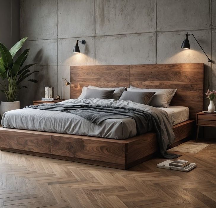 Custom wooden storage bed by WoodKarigari